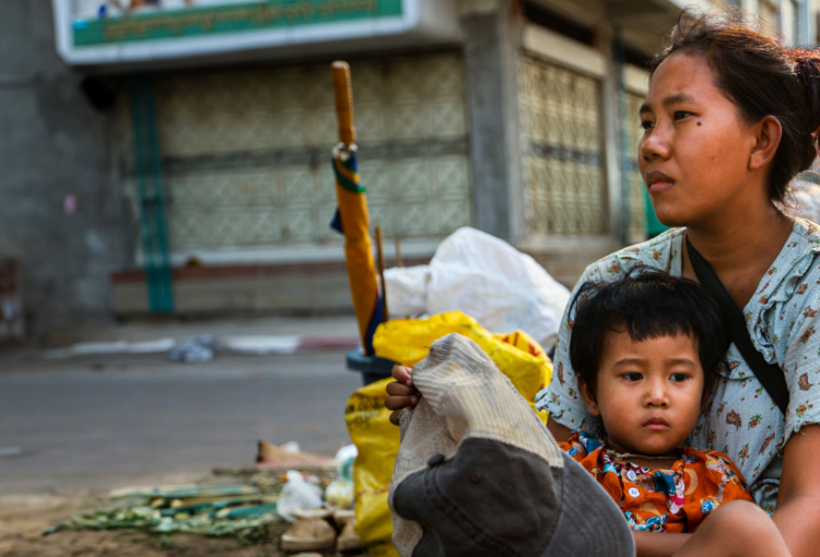 Myanmar Earthquake: 3-year-old Phoo Pyae Khaing sits in the lap of mother, Ma Ei